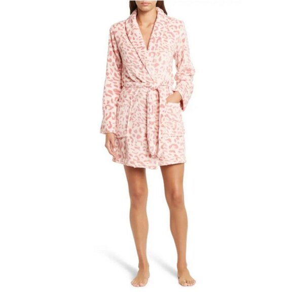 💕PJ SALVAGE💕 Robe ~ Blush Pink Animal Print Medium M NWL - Picture 2 of 11